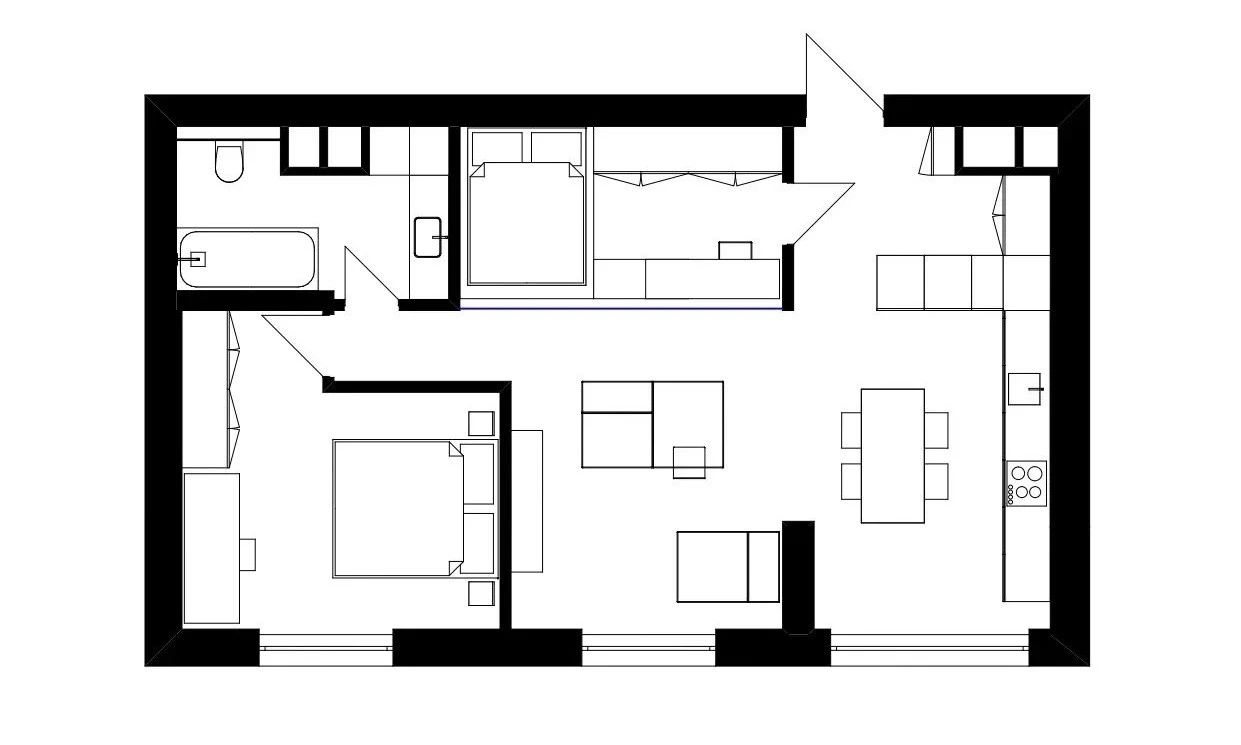 简约实用的 67㎡三居室设计丨ARCHJOINT-6