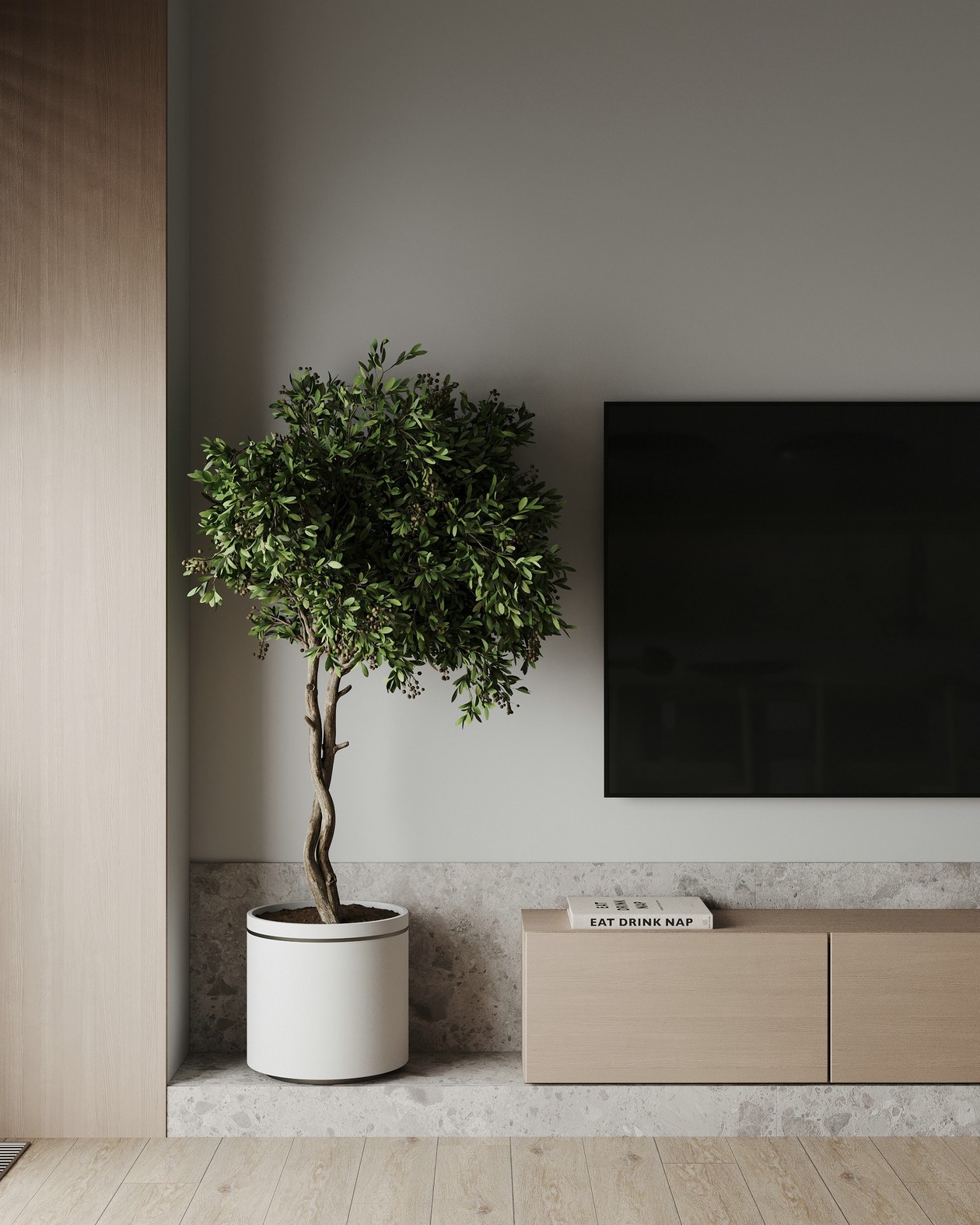 原木+高级灰 打造出超有氛围感的居住空间-2