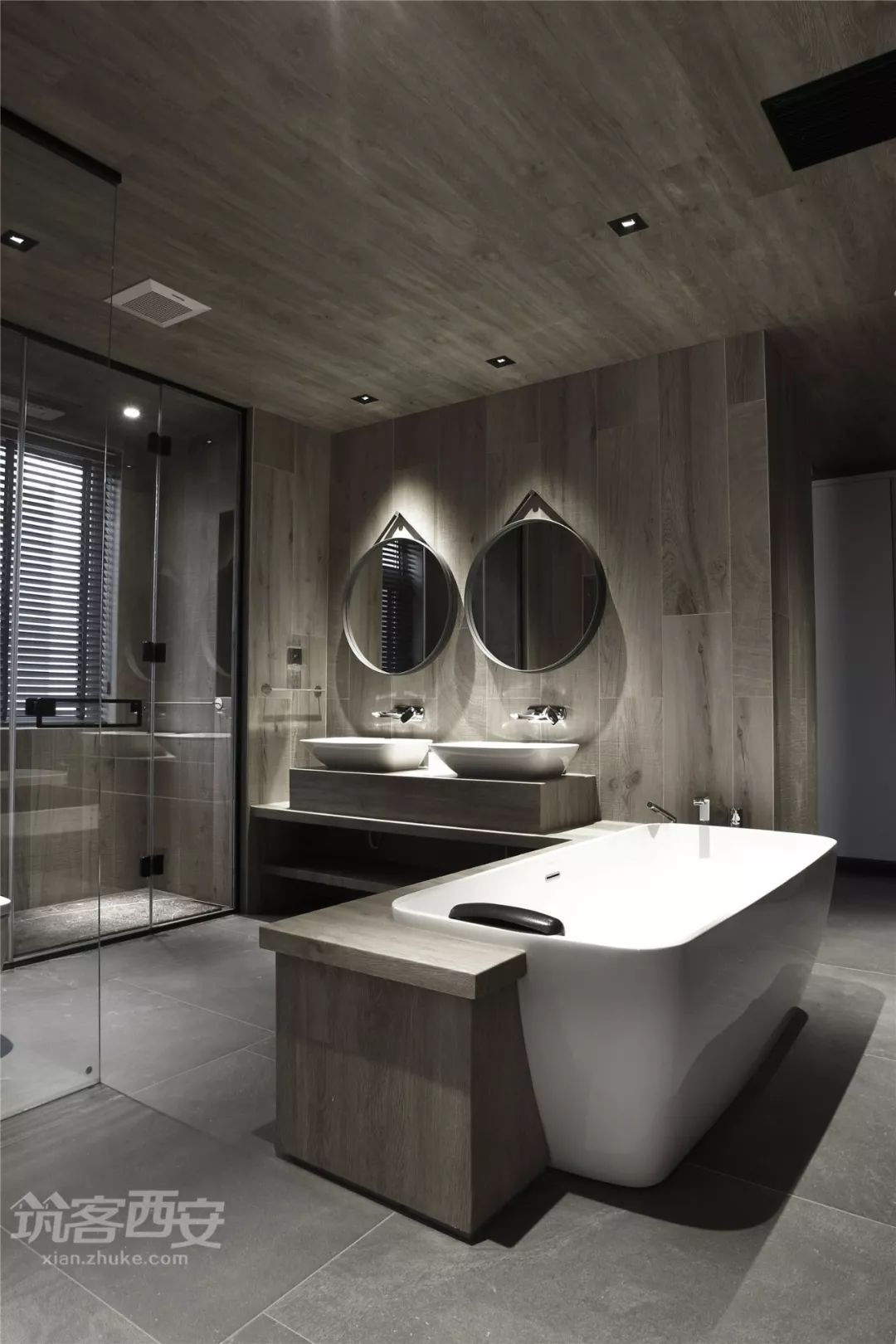 曲江新区现代简约家居,冯刚设计师打造温暖灰色空间-0