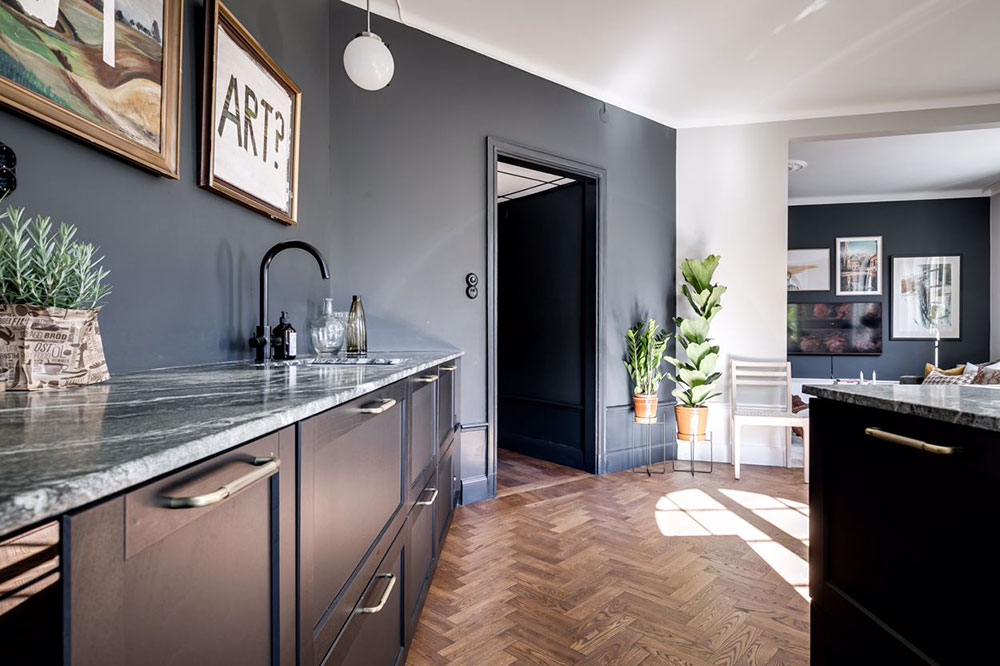 瑞典 73 平米公寓的色彩艺术-9