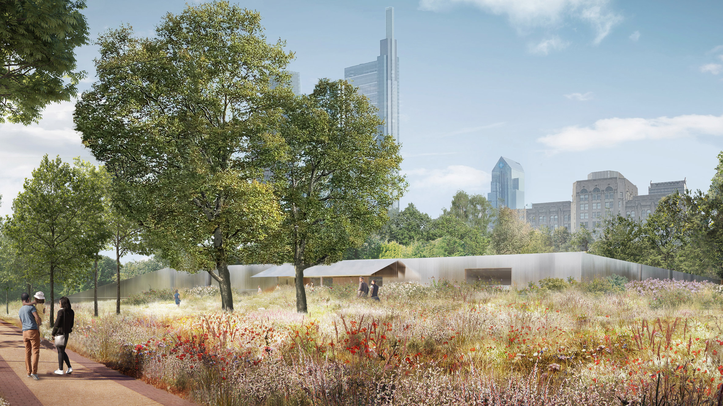 费城 Calder 花园 | 地下画廊与自然共生的艺术空间-0