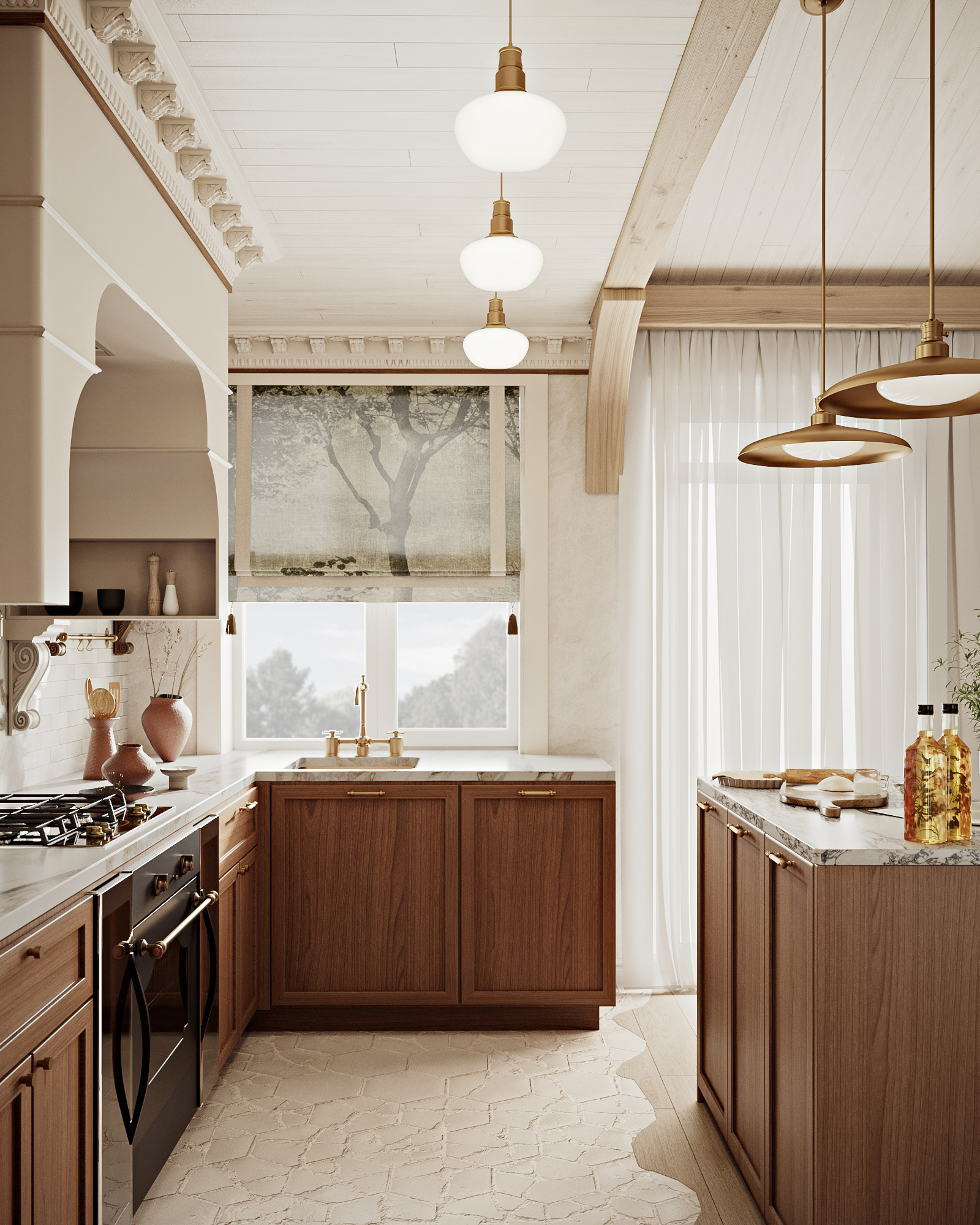 The kitchen in the old house-3