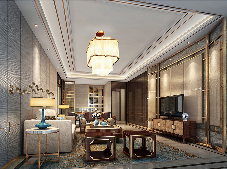 石河子奢华中式别墅样板房-4