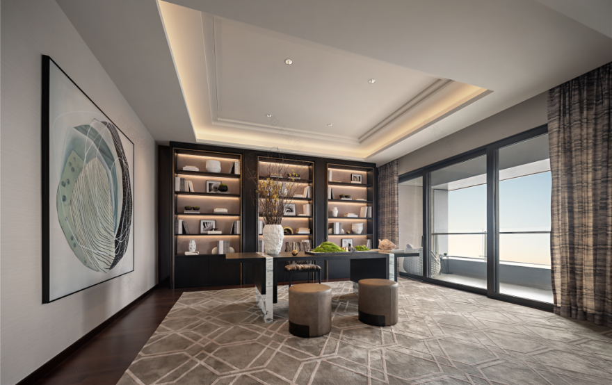 深圳中心·天元 383㎡ 平层公寓样板房丨中国深圳丨KPF,Aedas-40