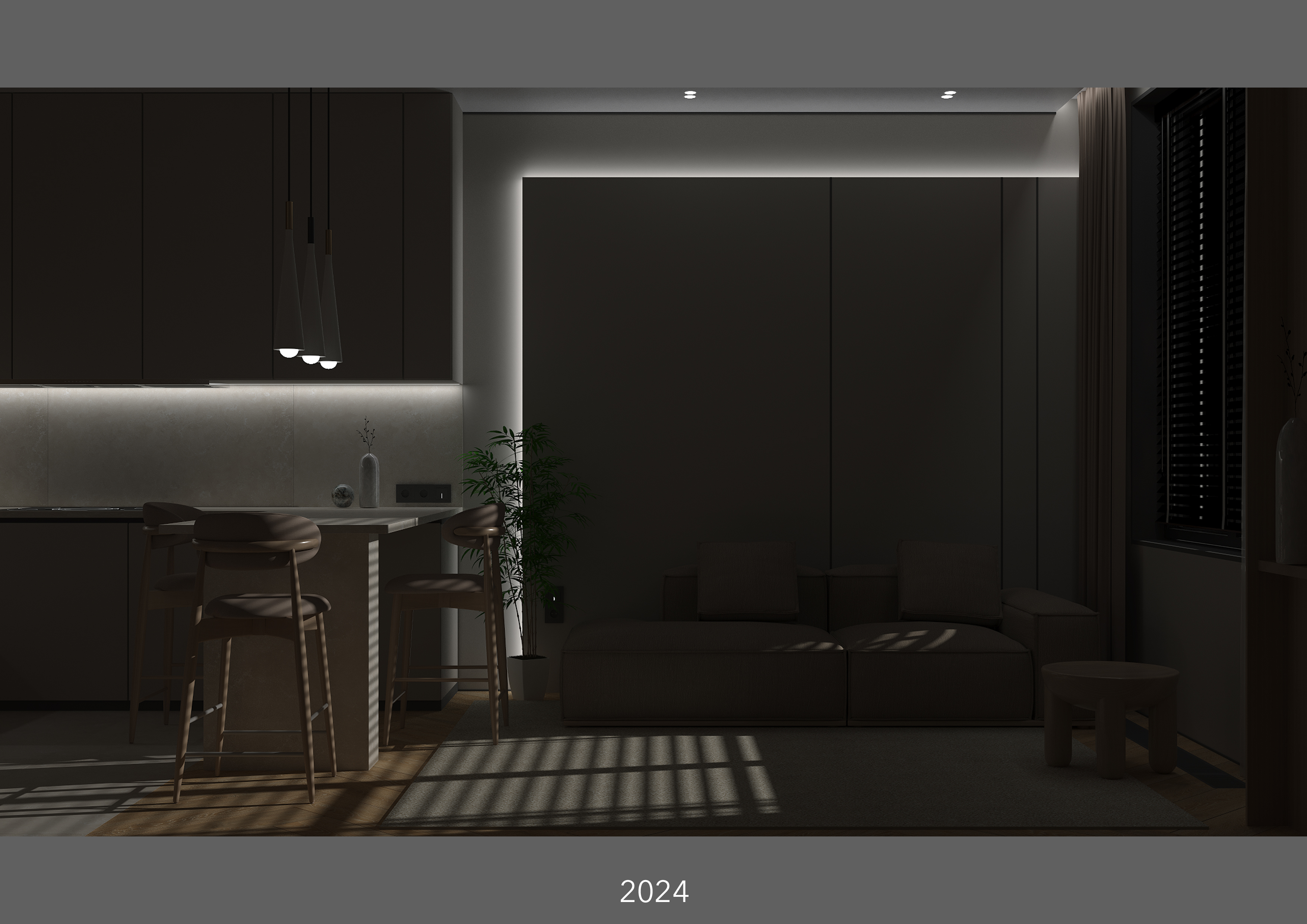 the interior of the kitchen living room-3