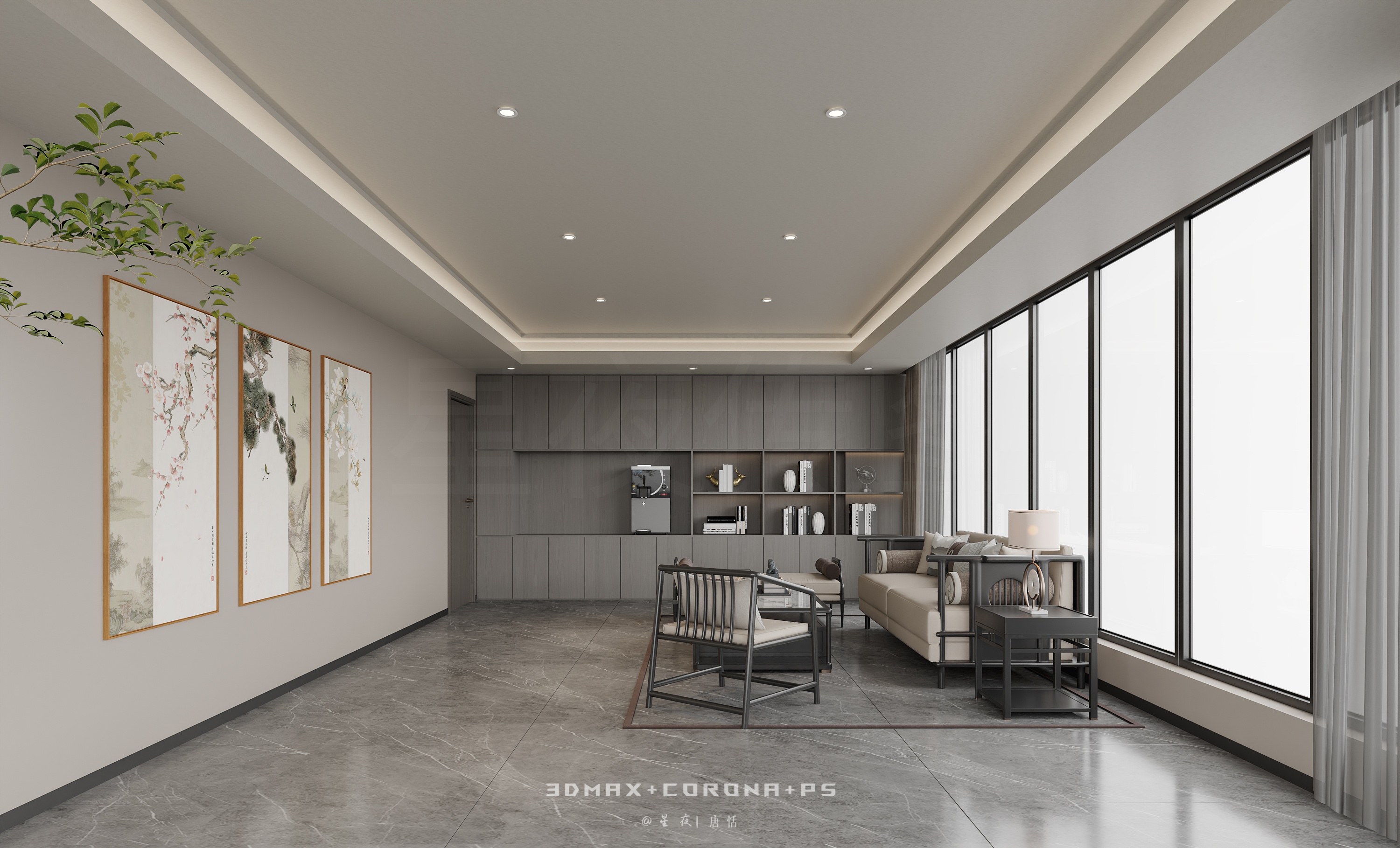 一眼沦陷的商务格调！会所效果图里的专业与精致-4