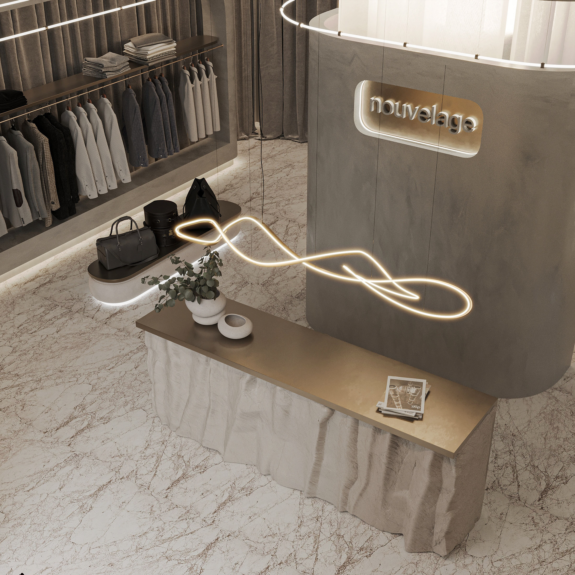 Dress shop minimalism（极简主义服装店）丨Viktoria Babayan-14