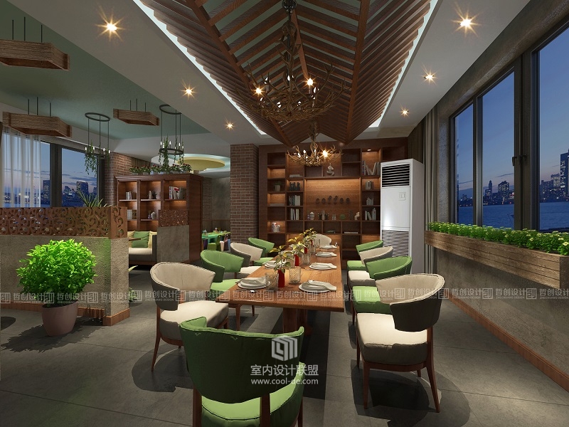昆明市东川区咖啡馆装修设计效果图鉴赏-3