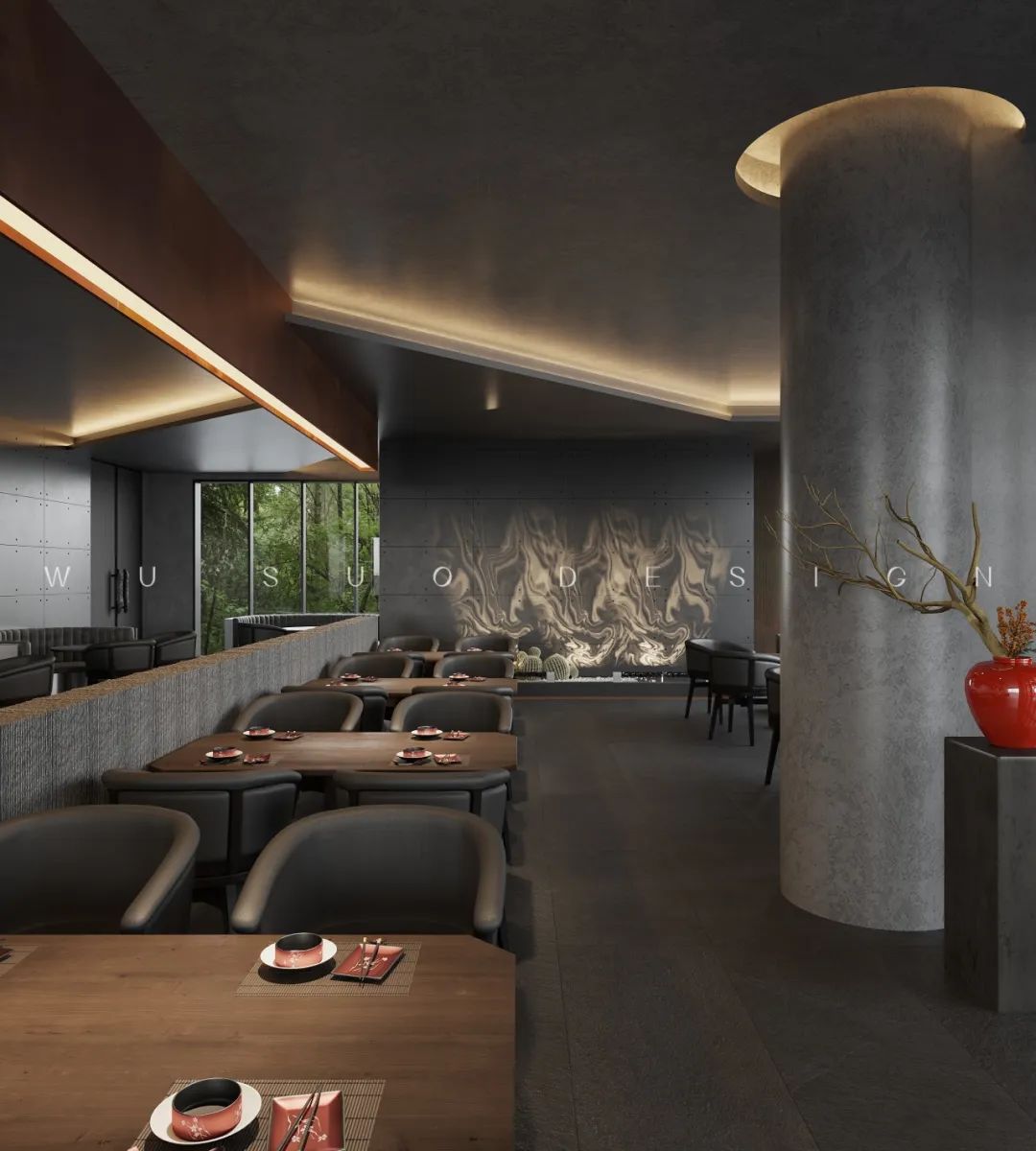 汉中翊榀璟悦餐厅丨中国汉中丨吾索设计-31