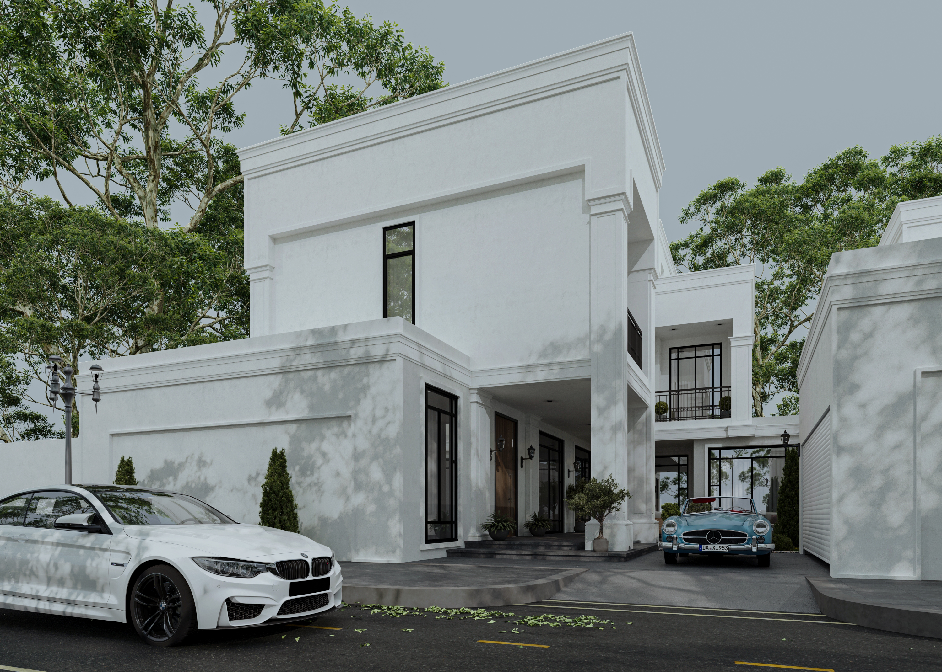 新古典主义别墅外观丨Sketch Design-11