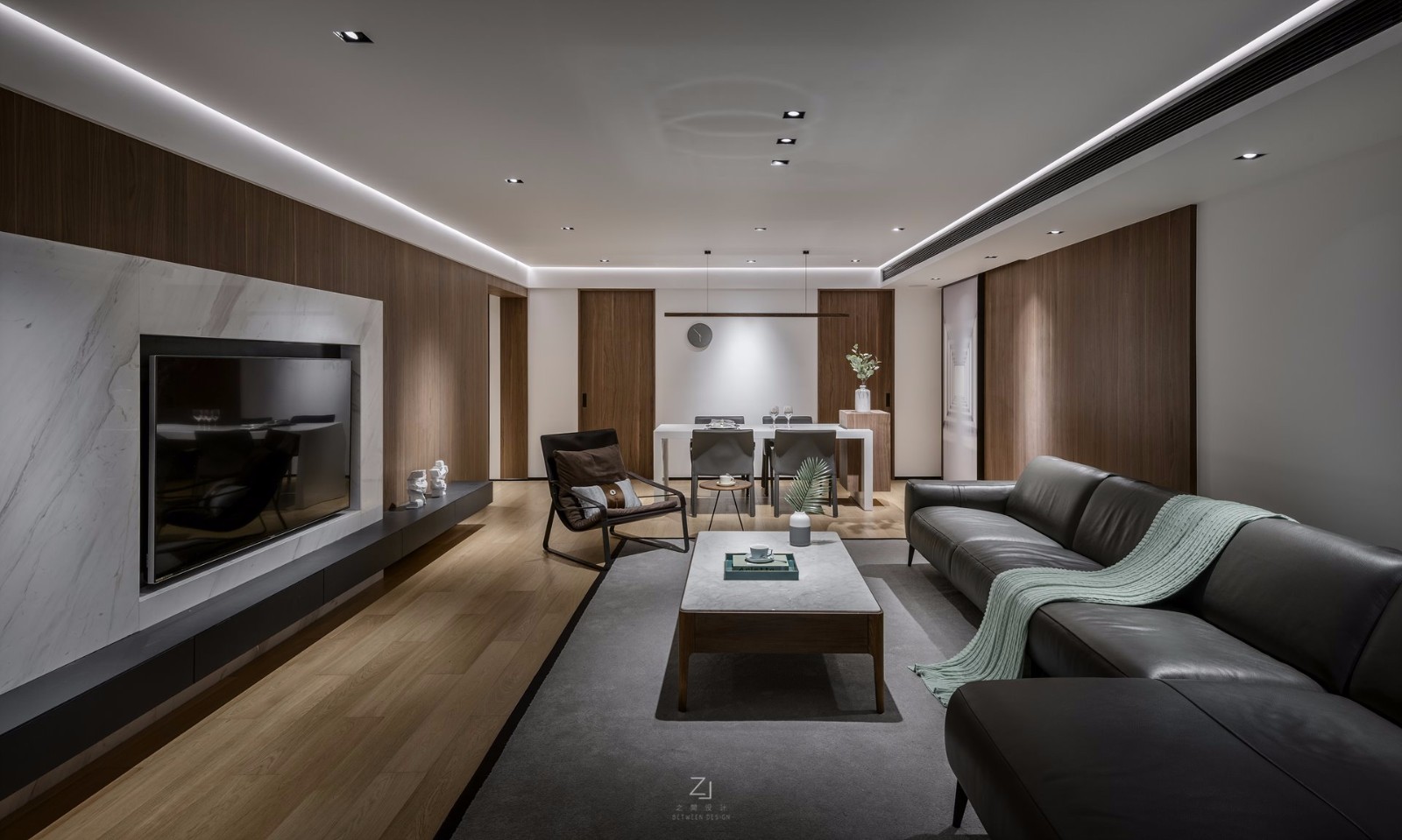 安然——150㎡大气简约住宅  之间设计-17