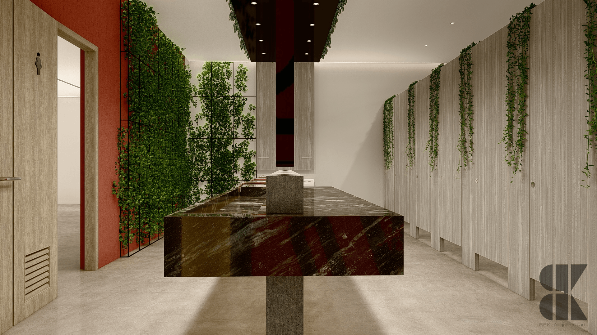 Biophilic Public Restroom，公共卫生间-5