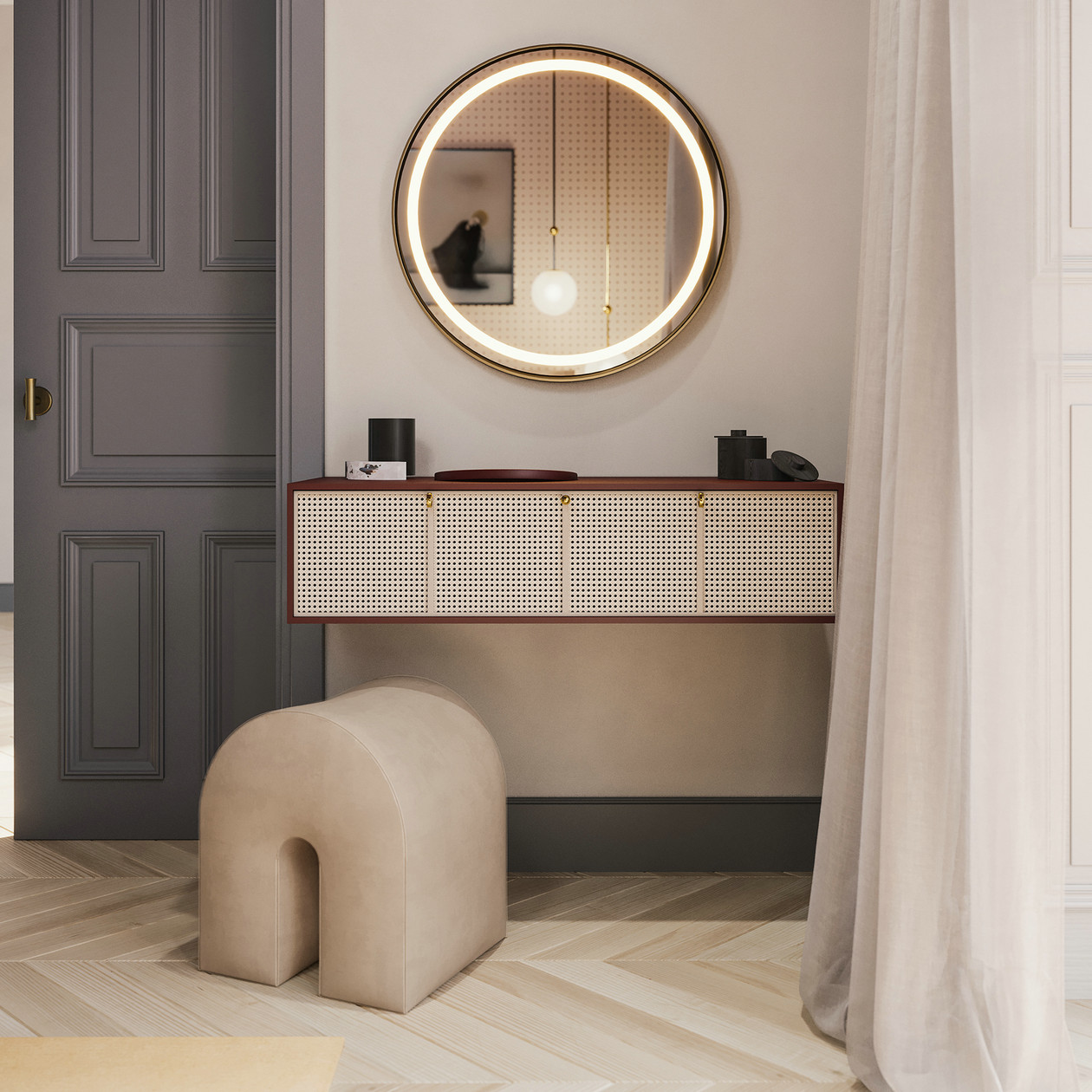 氛围感超强的小空间公寓设计-8