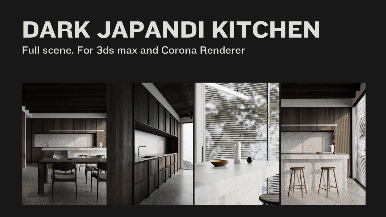 Dark Japandi Kitchen（暗黑和风斯堪的纳维亚风厨房）-16