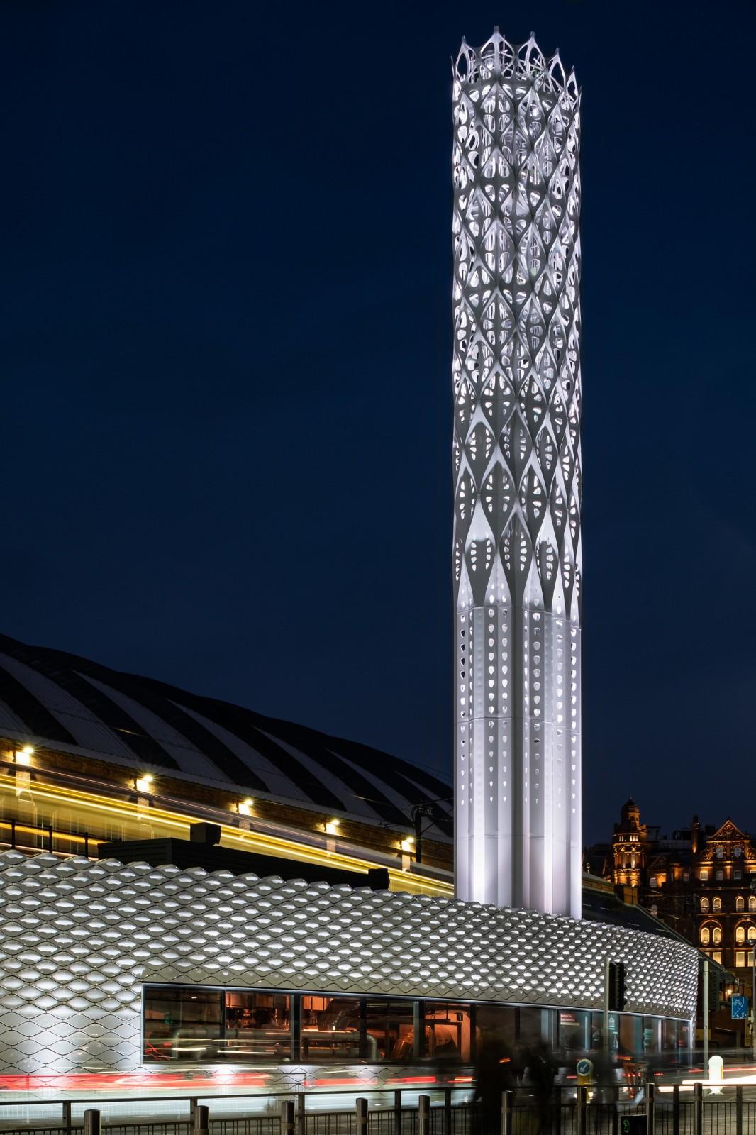 ‘壳层镂空’光之塔与能量之墙丨英国曼彻斯特丨Tonkin Liu-34