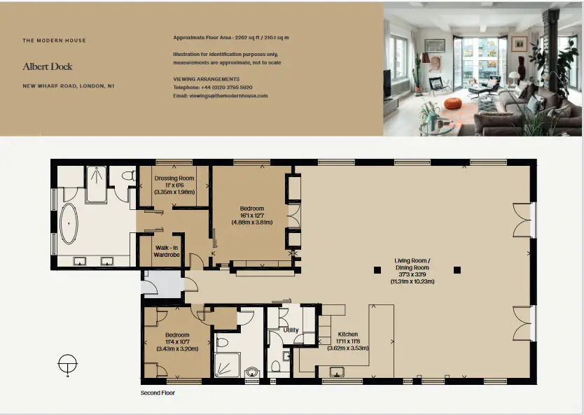 伦敦运河畔的工业风奢华 Loft-1