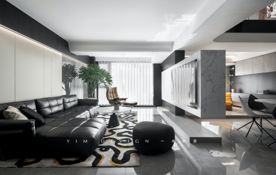 月光别墅 · 黑白灰的现代轻奢空间丨缪婕,张茜-18