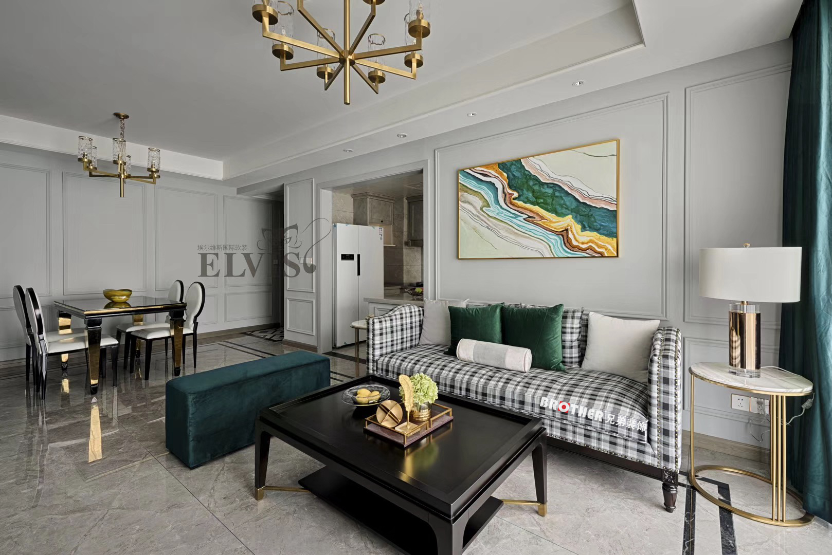 重庆中粮鸿云 80㎡现代轻奢风格装修设计,品质生活之选-9