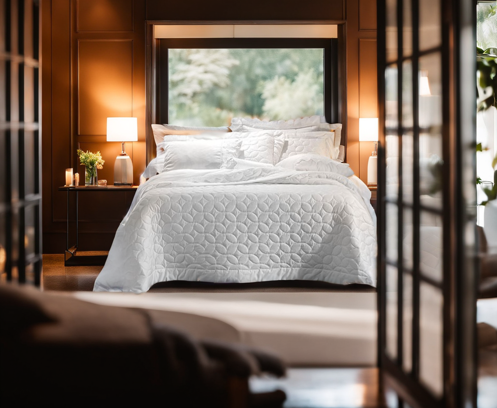 Altenburg 床品套装在不同卧室设计中的应用丨使用人工智能创建-2