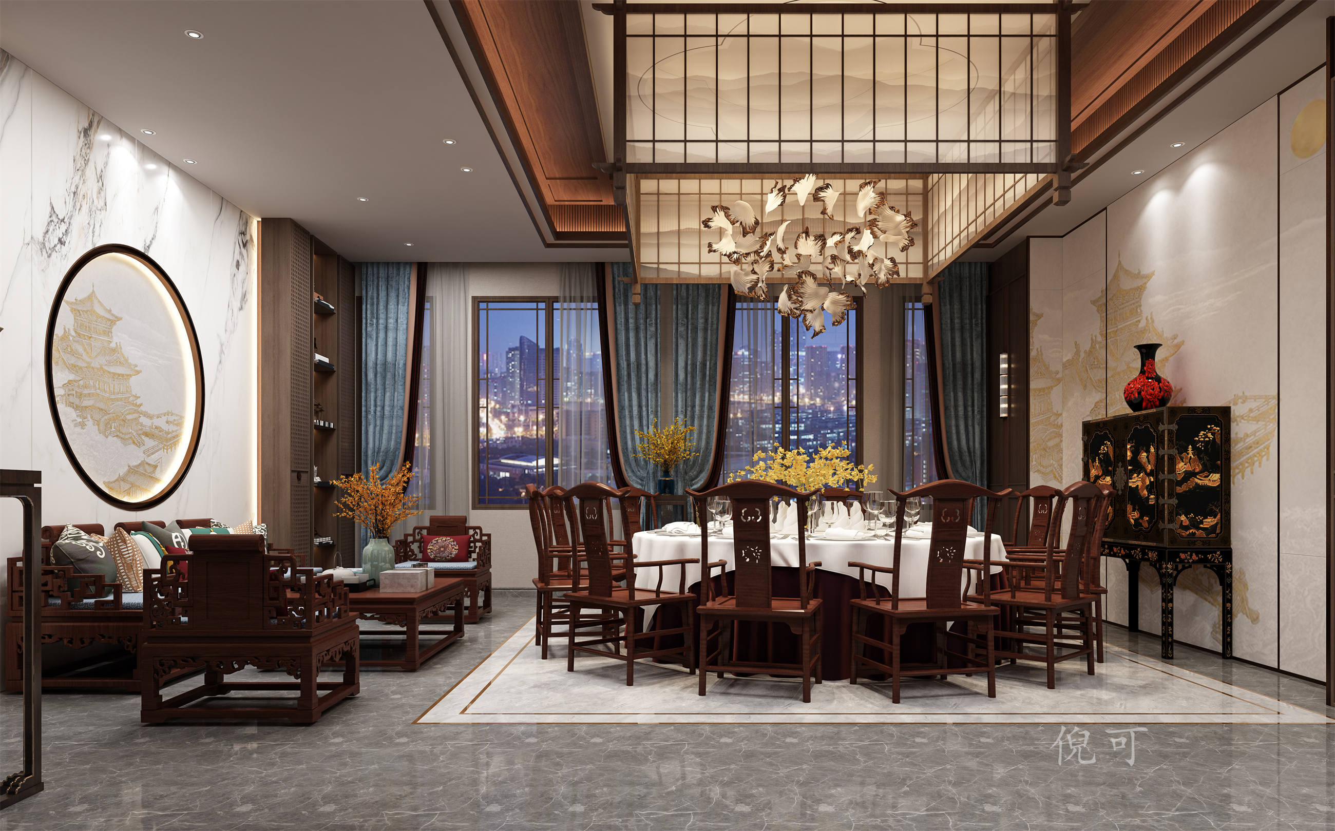 餐厅设计|三餐四季的时光，闹市中品味生活-1