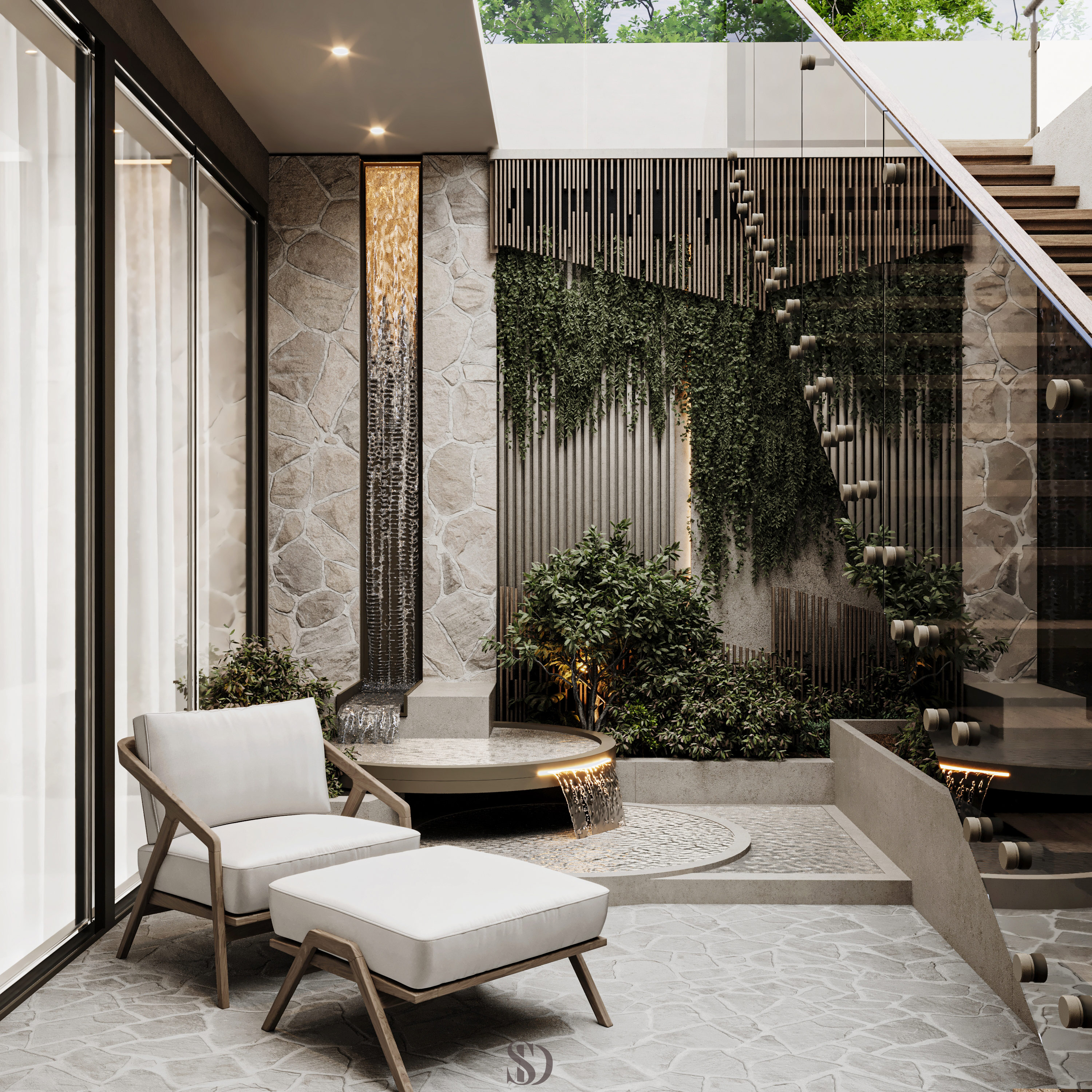 Basement Under The Villa Entrance-5