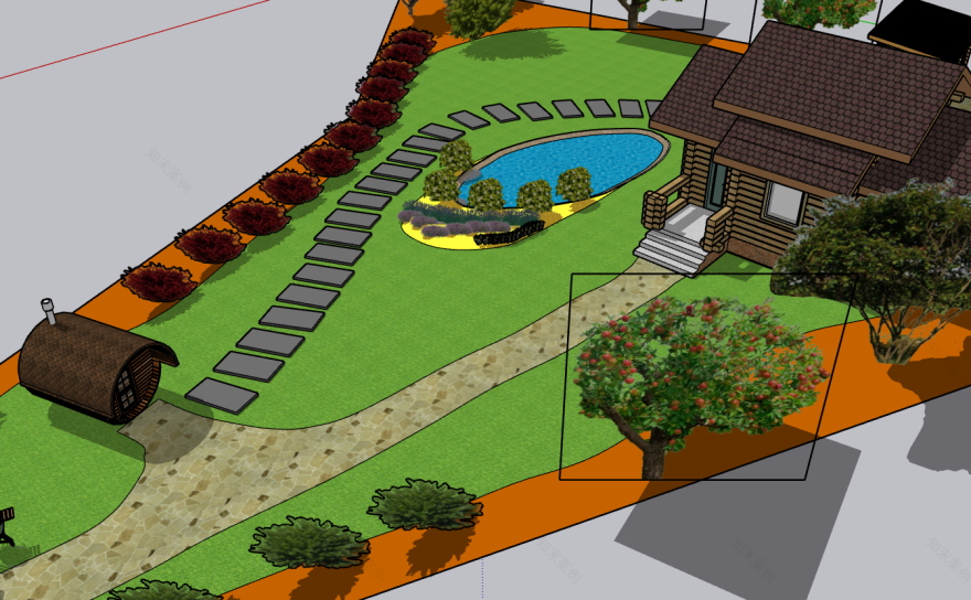 2D可视化某不规则地块设计丨克里斯蒂娜·斯卢什科涅涅(景观建筑设计师)-9