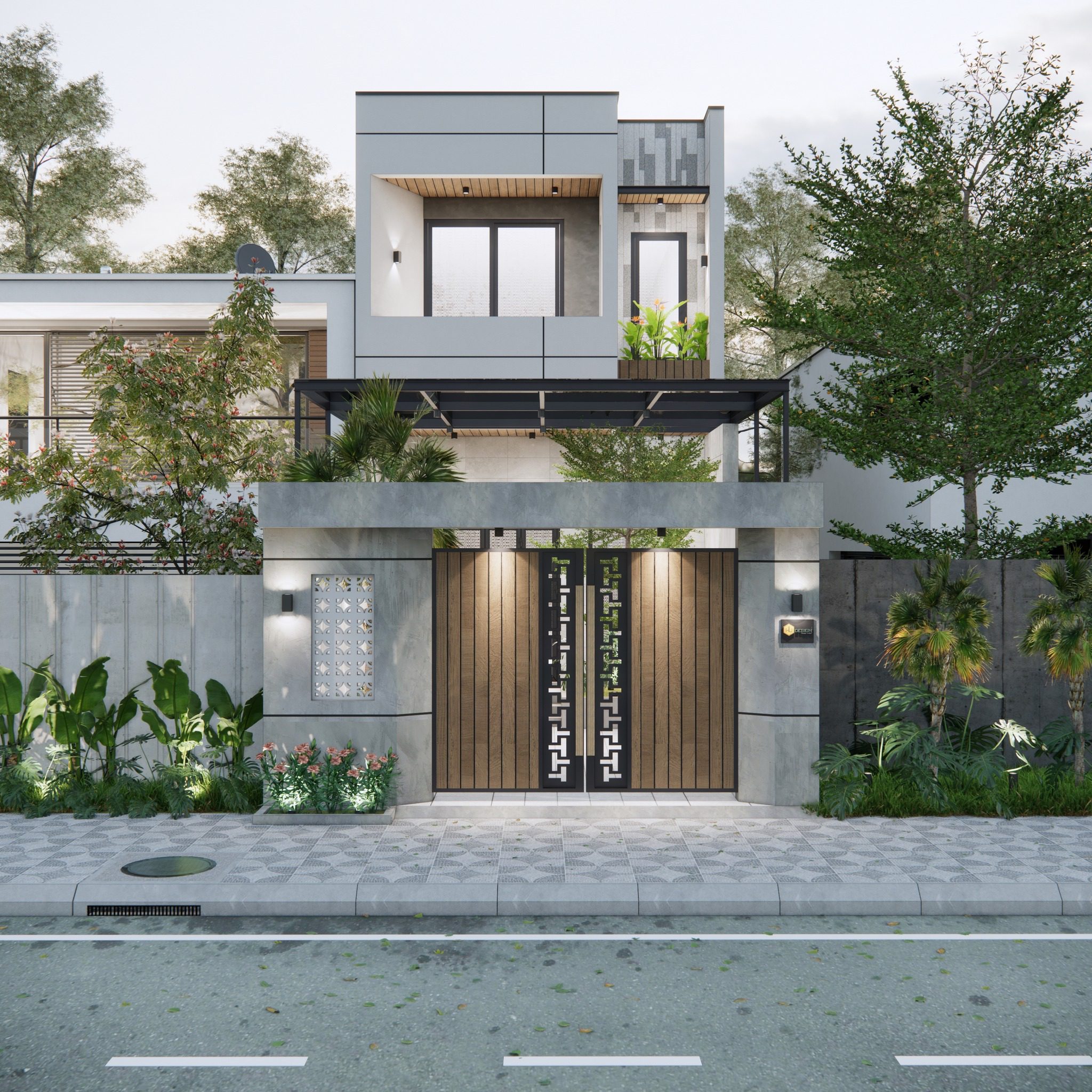 SketchUp 住宅外立面模型丨Hung Tran-1