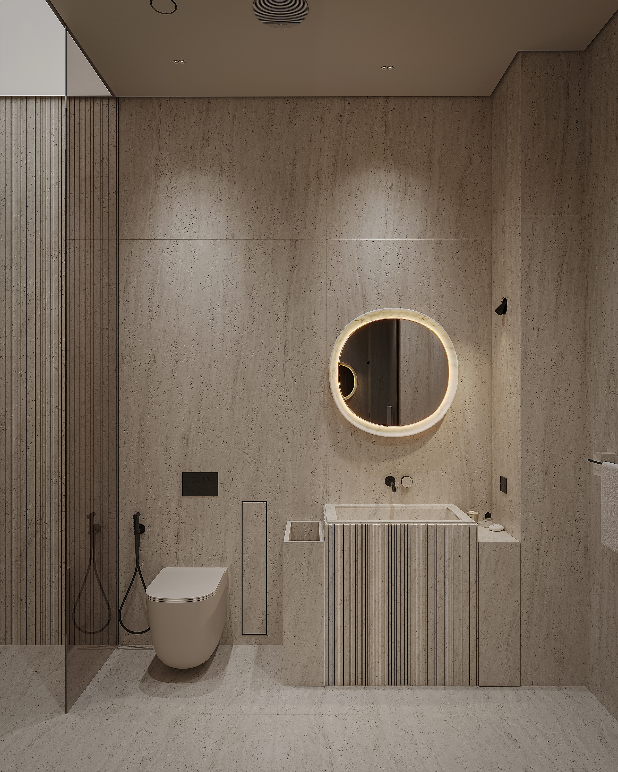 现代简约风格的浴室

注：这里LIGHT在描述浴室风格语境中常可理解为简约、明快等意思，现代简约风格的浴室是较为符合常见表达习惯且准确的翻译 -3