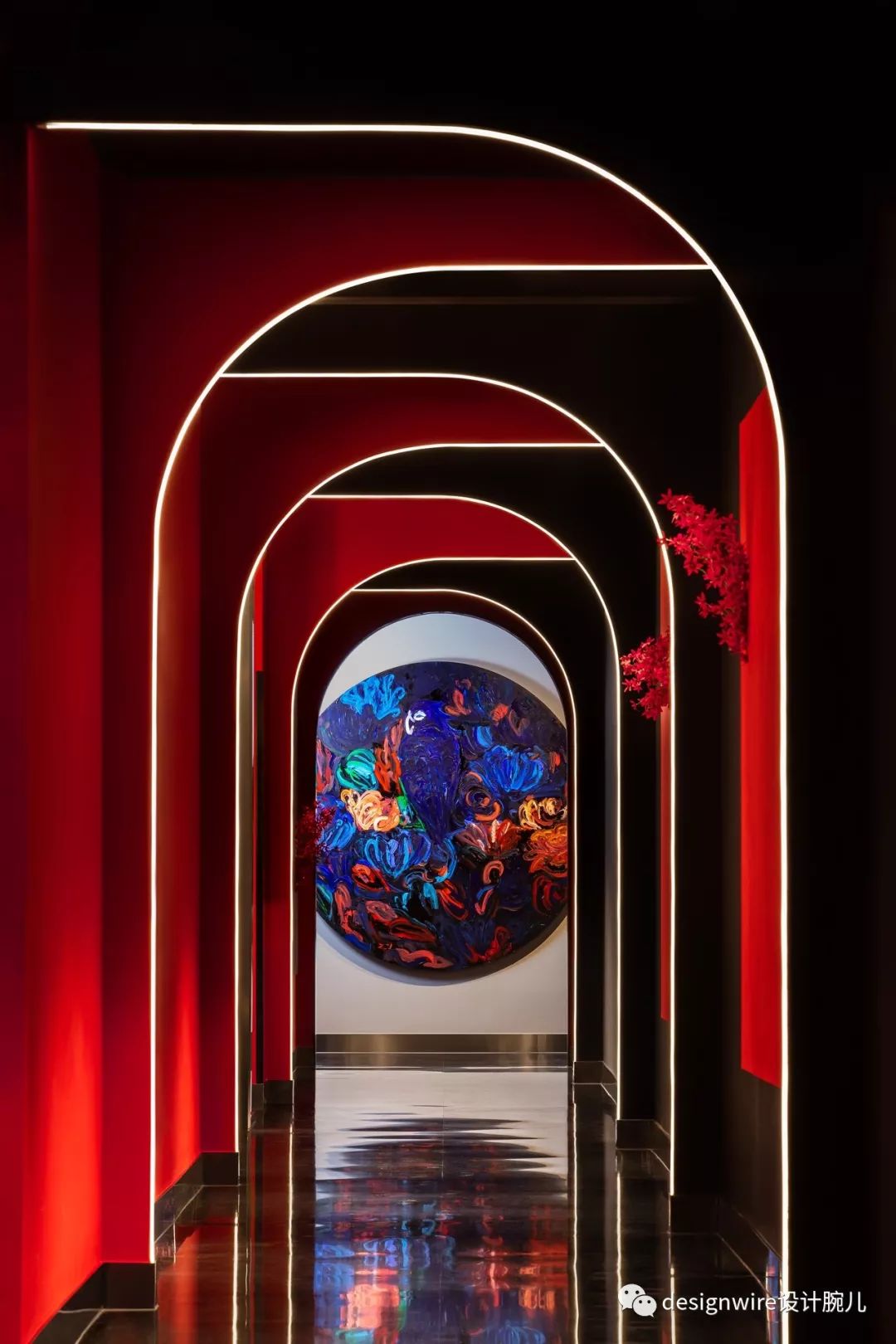 曾建龙打造花禾牛浦东店 | 红艳空间里的美学盛宴-29