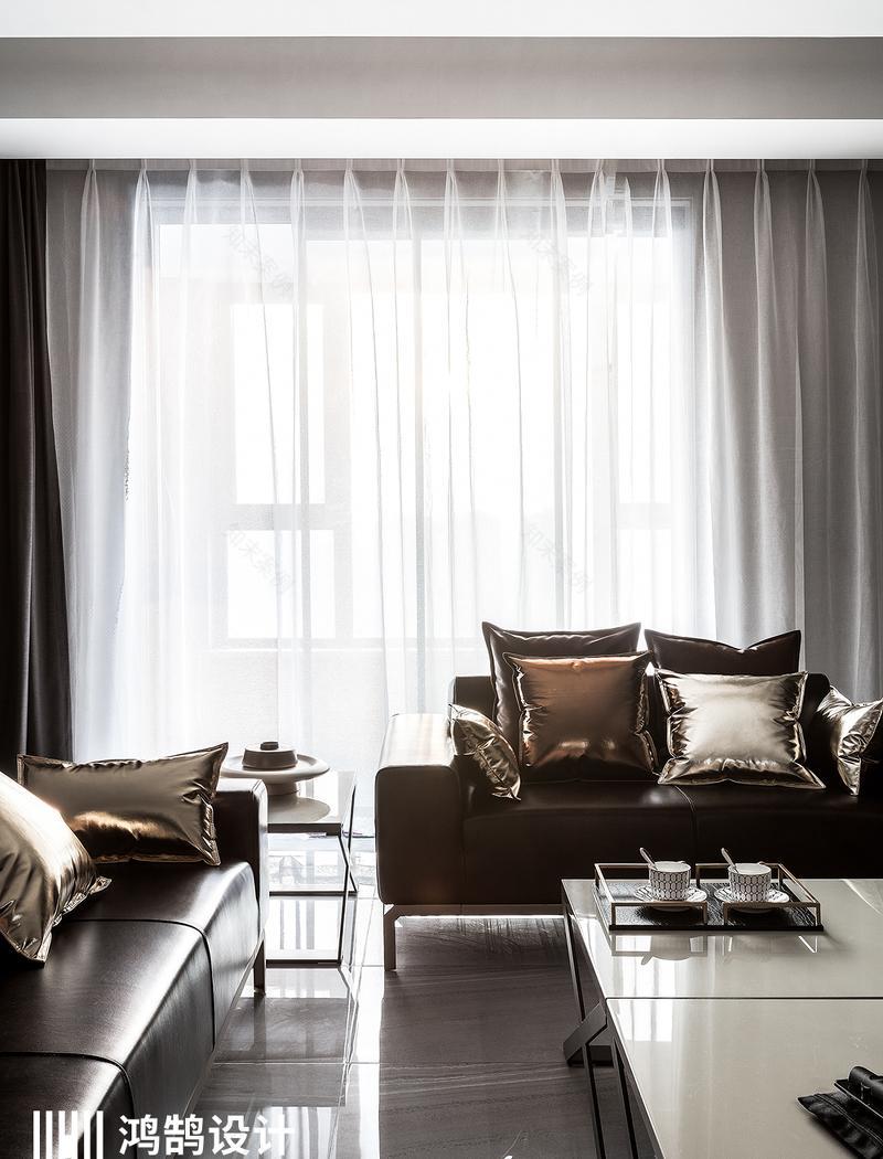 鸿鹄设计上海轻奢平层,精致细节呈现品质生活-7