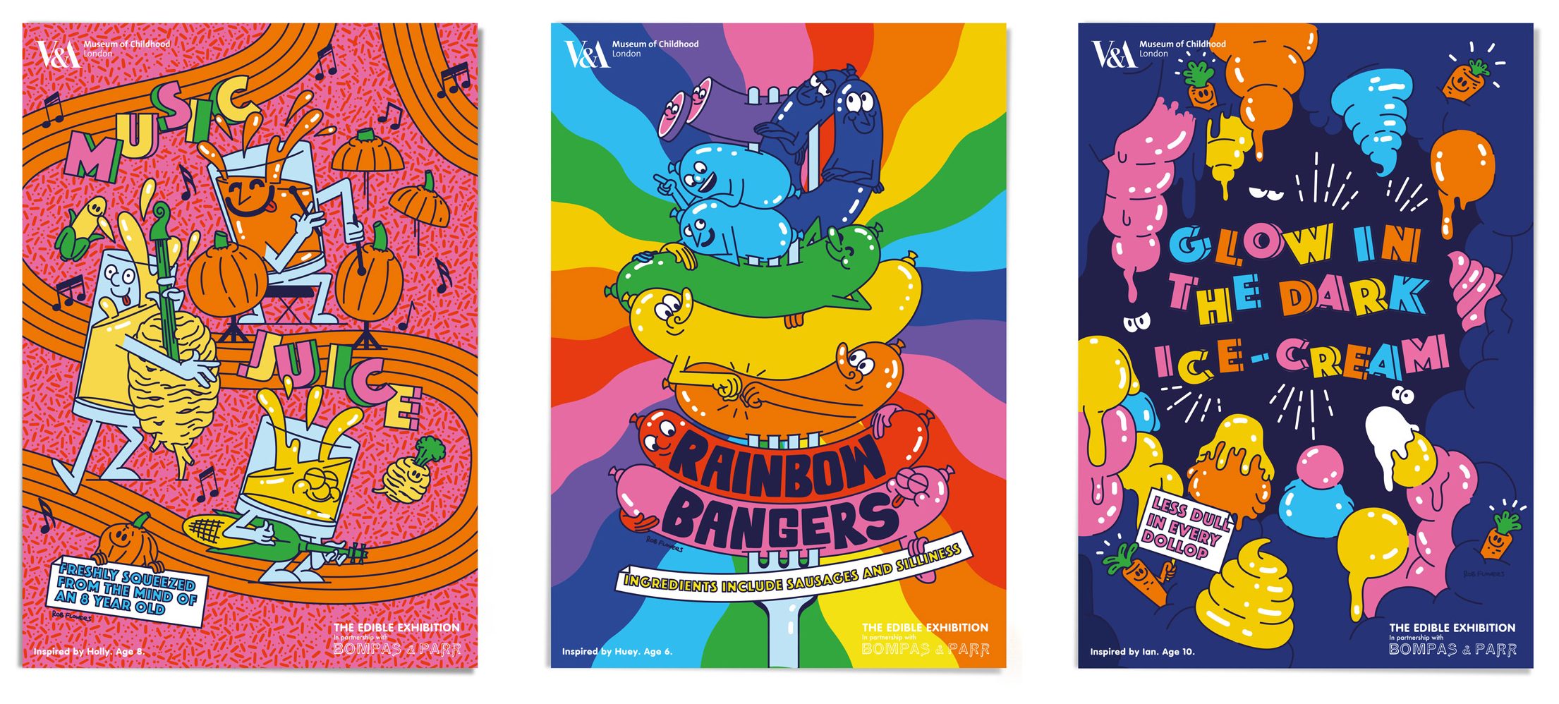 Rob Flowers designs entirely edible posters for children's exhibition-15