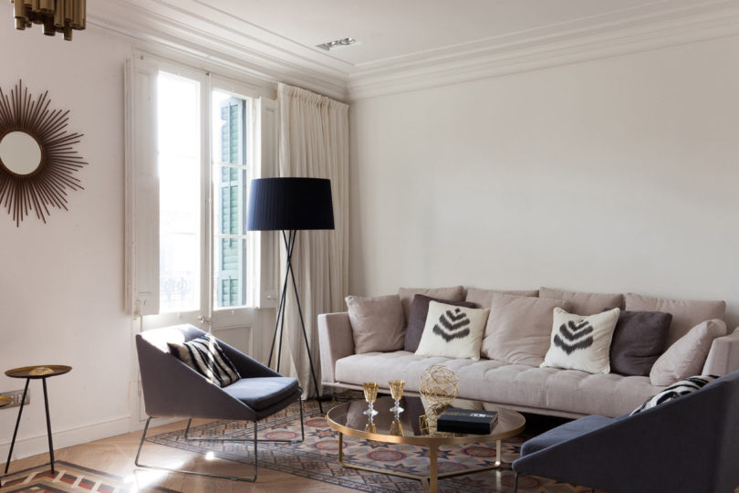 传统与现代相融合的巴塞罗那Aribau公寓设计-1