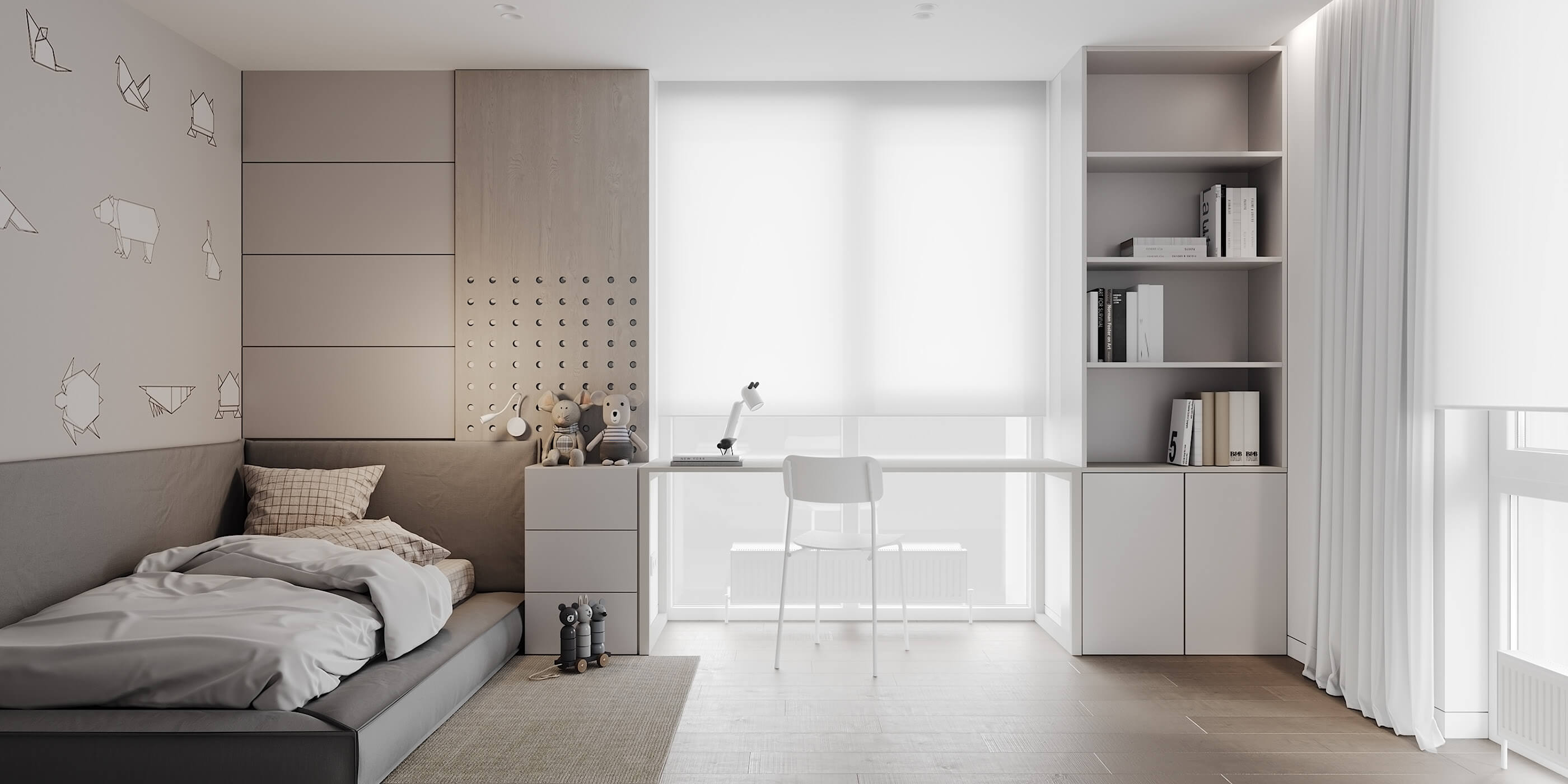 127㎡住宅设计，黑白灰+原木，超有魅力！-28