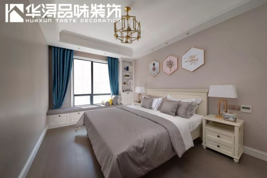 美式轻奢三口之家,流动的溢彩空间设计-47