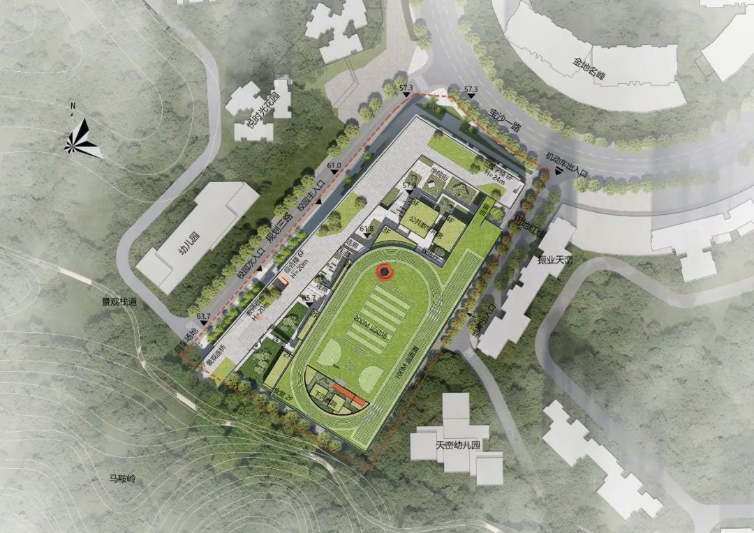 宝龙街道南约九年一贯制学校丨中国深圳丨深圳市库博建筑设计事务所有限公司-43