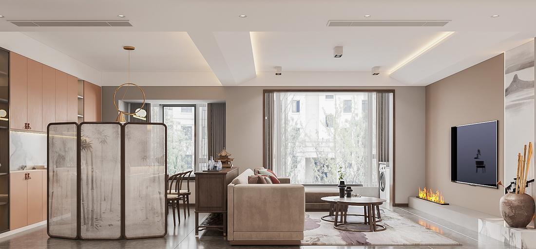 新中式平层设计丨点墨设计-6