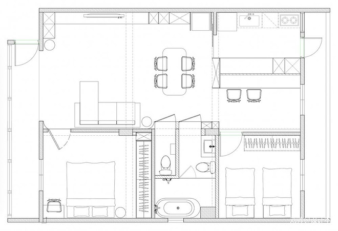 83㎡“瓷房子”28万元二居装修案例-8