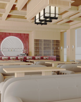 3D渲染，咖啡馆餐厅丨亚美尼亚丨Vardan Musikyan