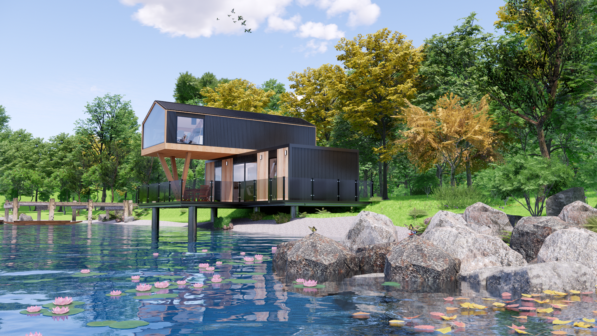 Combo K2 现代 2 层集装箱房-6