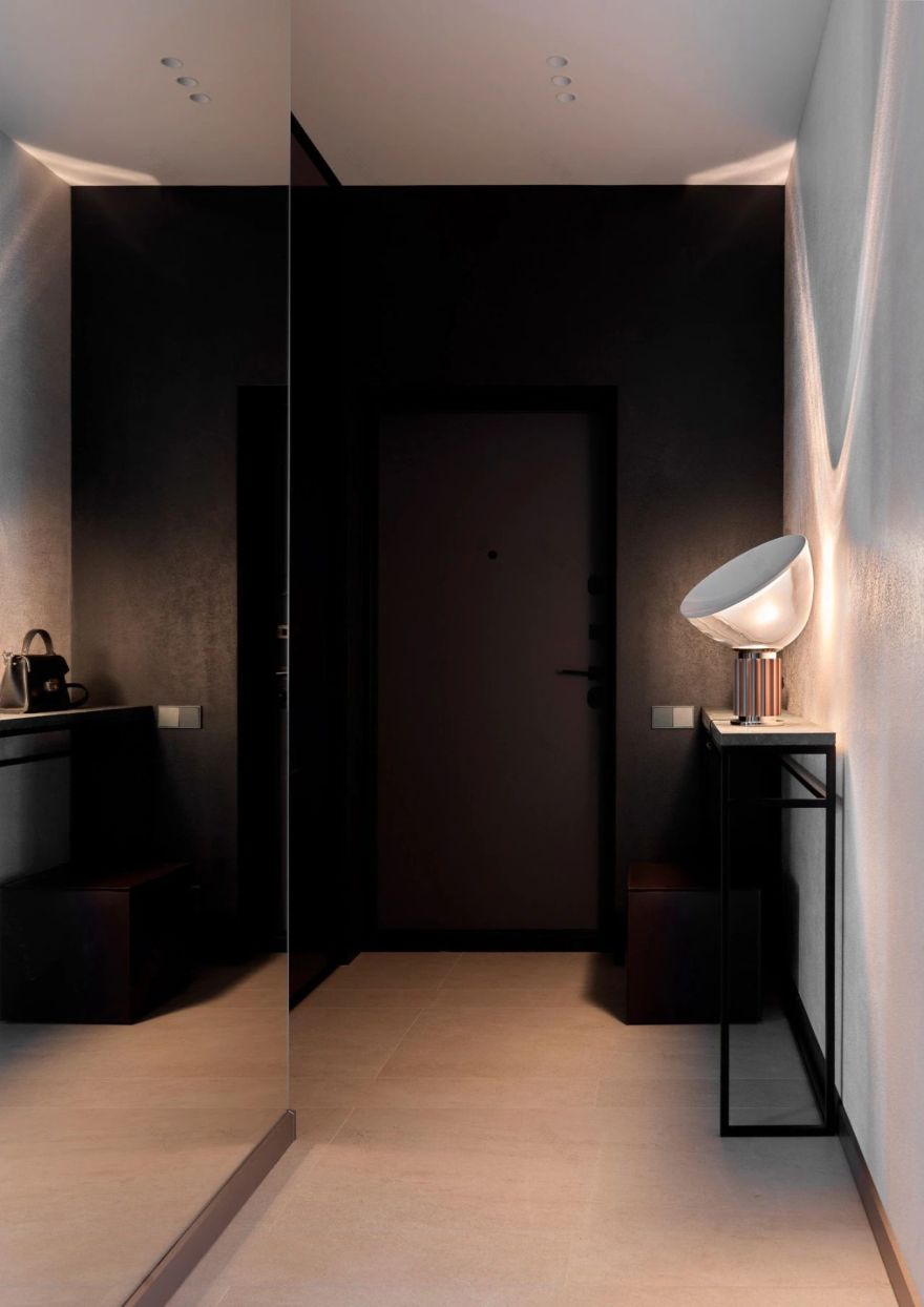 高级灰与木饰面的男性气质公寓丨Yana Demidovich-15