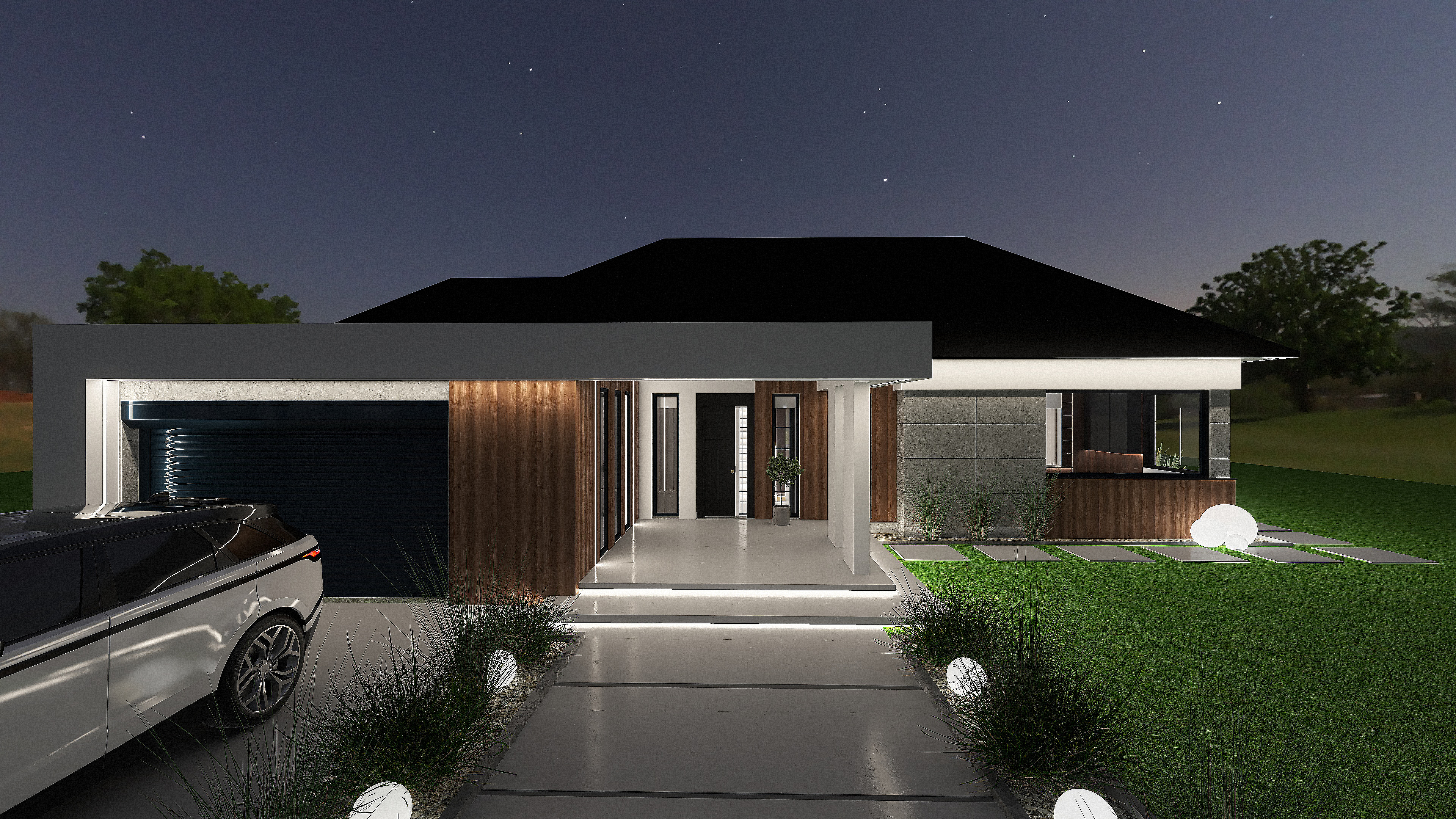 Hiacynt elewacja及露台照明设计-1