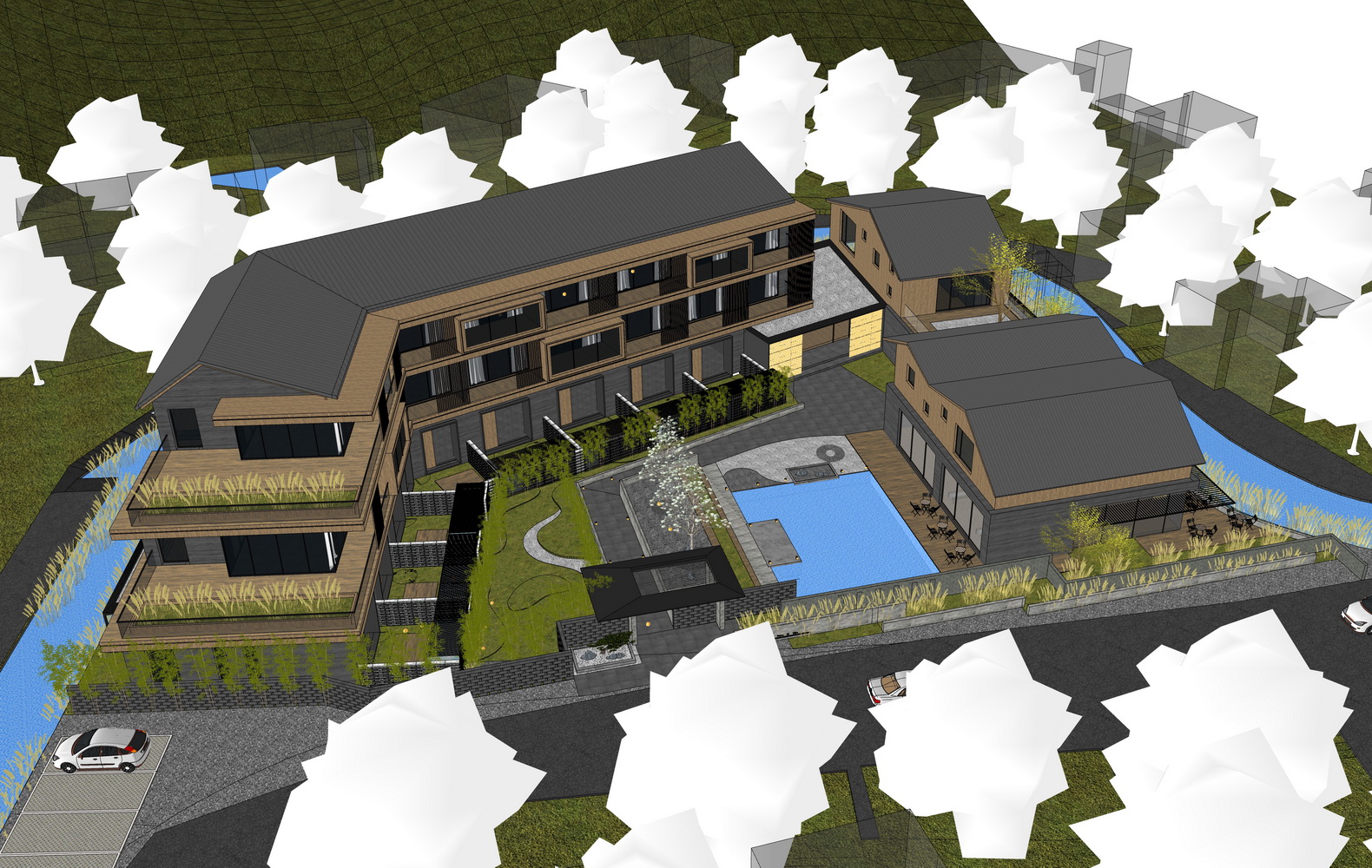 原舍横溪民宿酒店SU模型-6