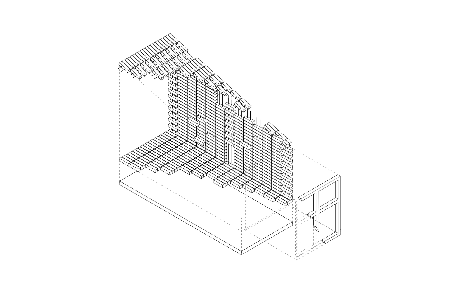 1200 片红砖构建的冥想小教堂-13