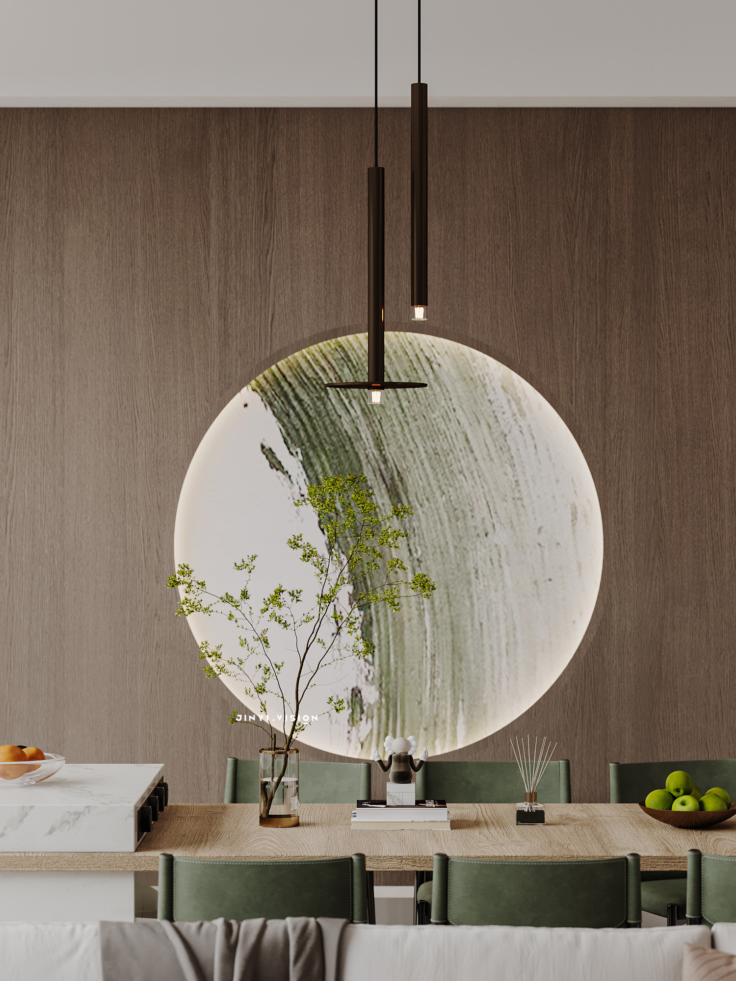 现代原木风效果图表现-5