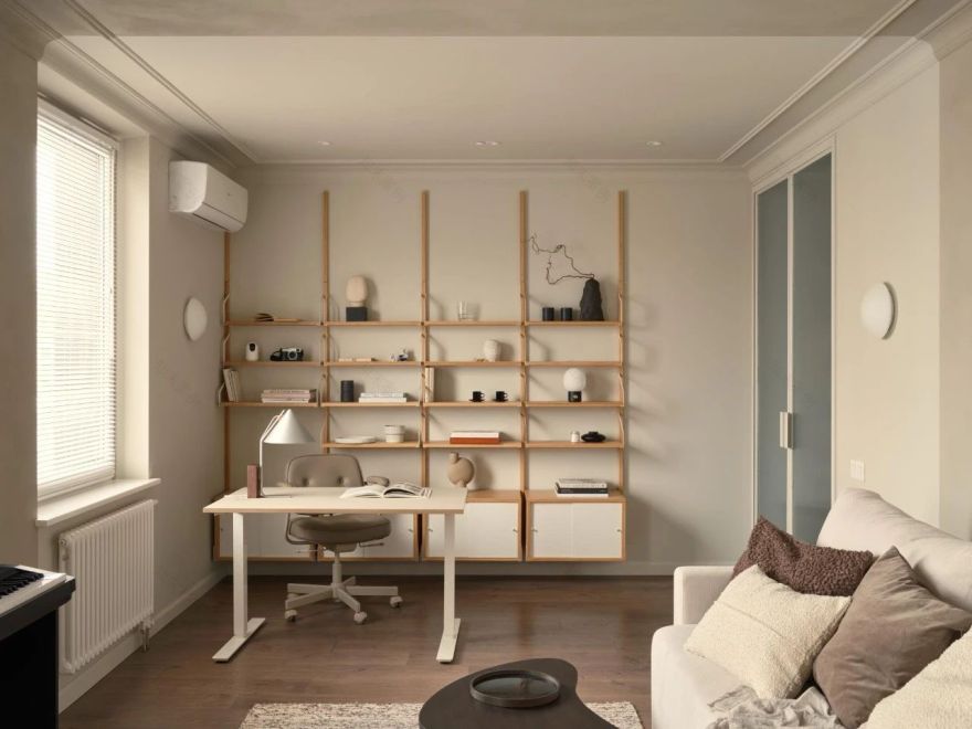 奶油风公寓设计丨Sasha Levina-6