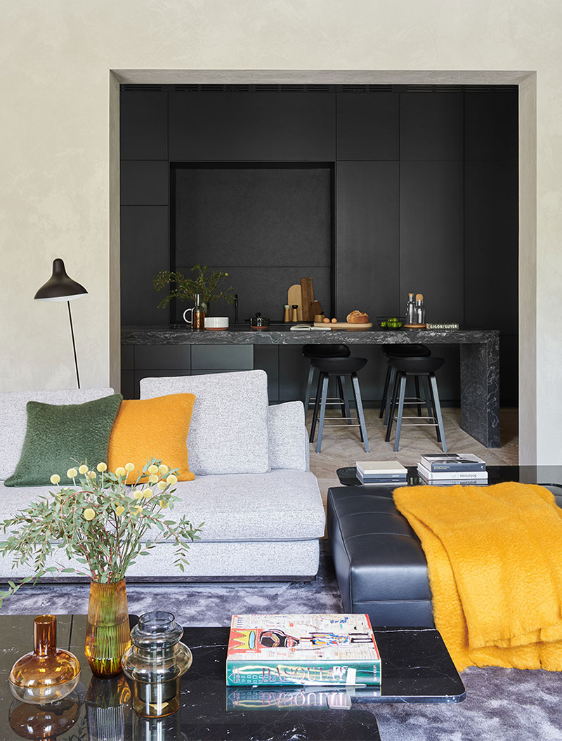 巴塞罗那原木艺术天花板的现代公寓-9