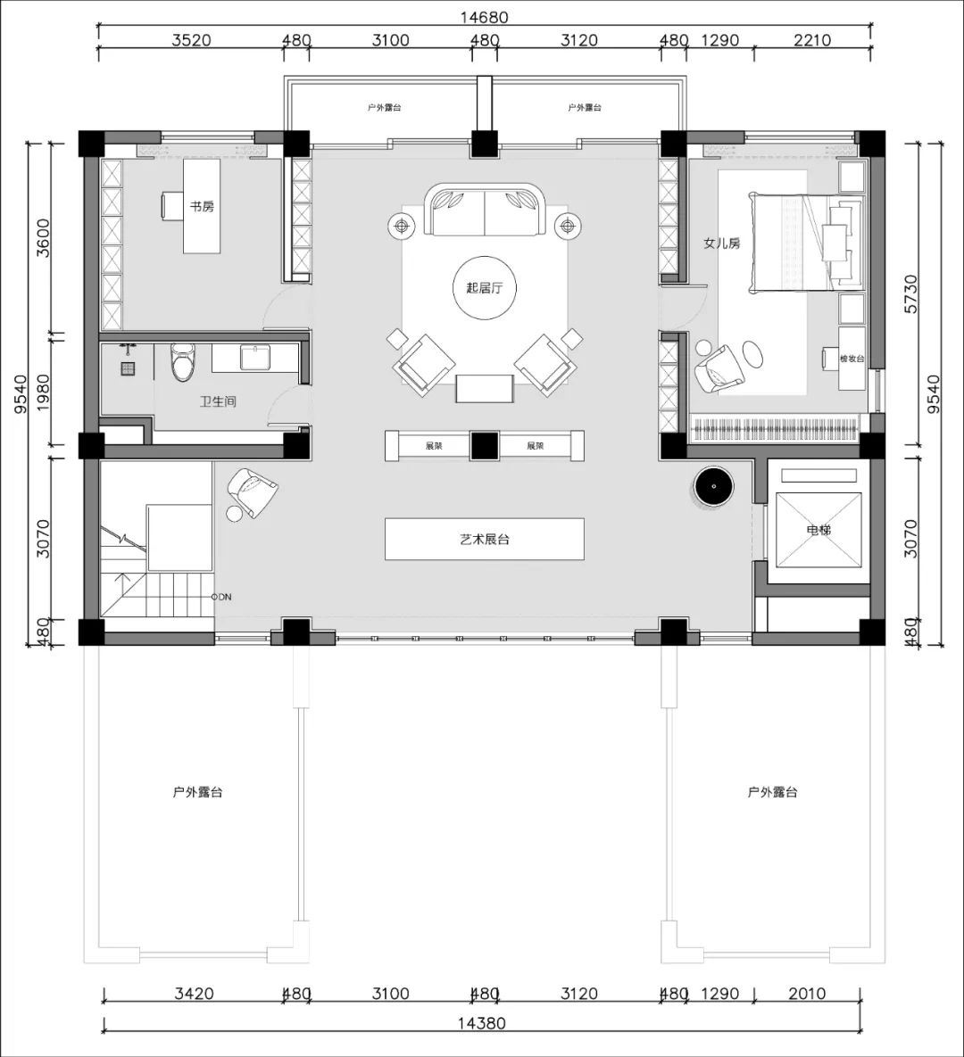 M宅素以为绚丨中国西安丨白贲空间设计-86