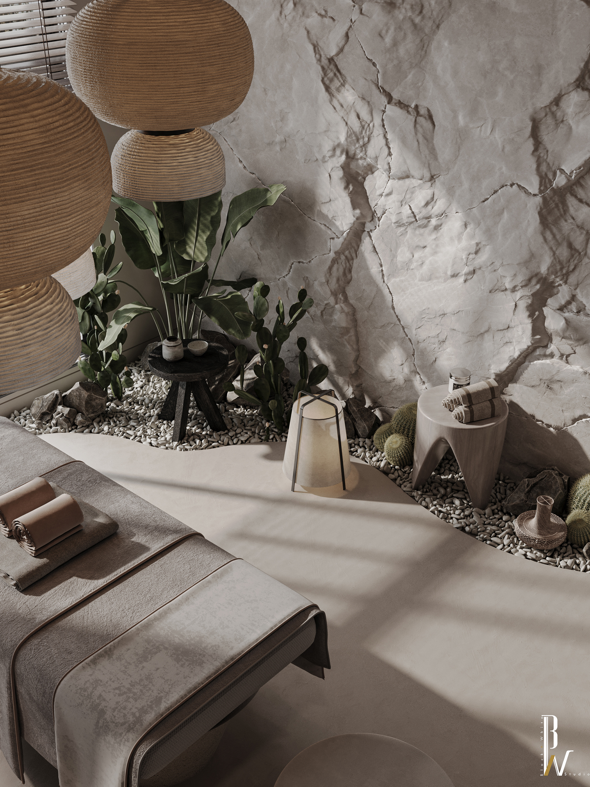 水疗设计丨阿联酋丨Black N White-12