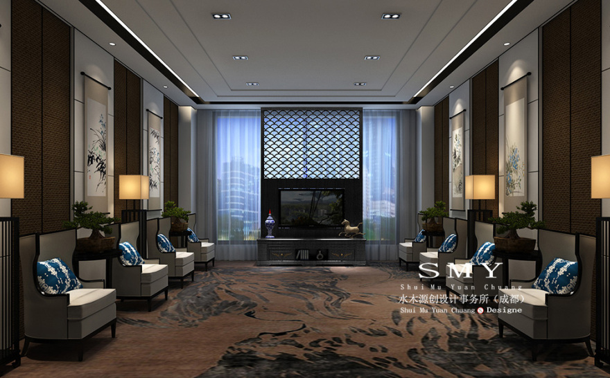 乐山酒店设计,乐山酒店装修设计案例-水木源创设计-17