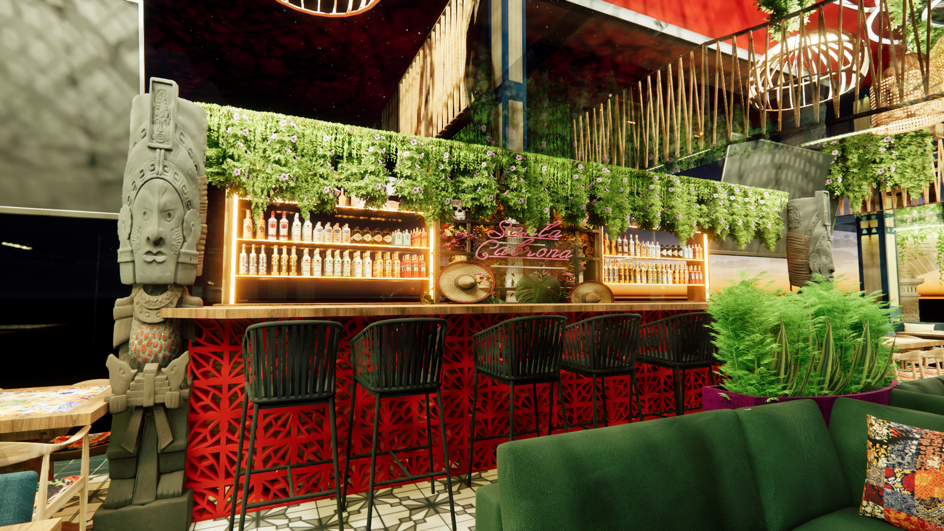 Santa Cabrona Mexican Restaurant Design-6